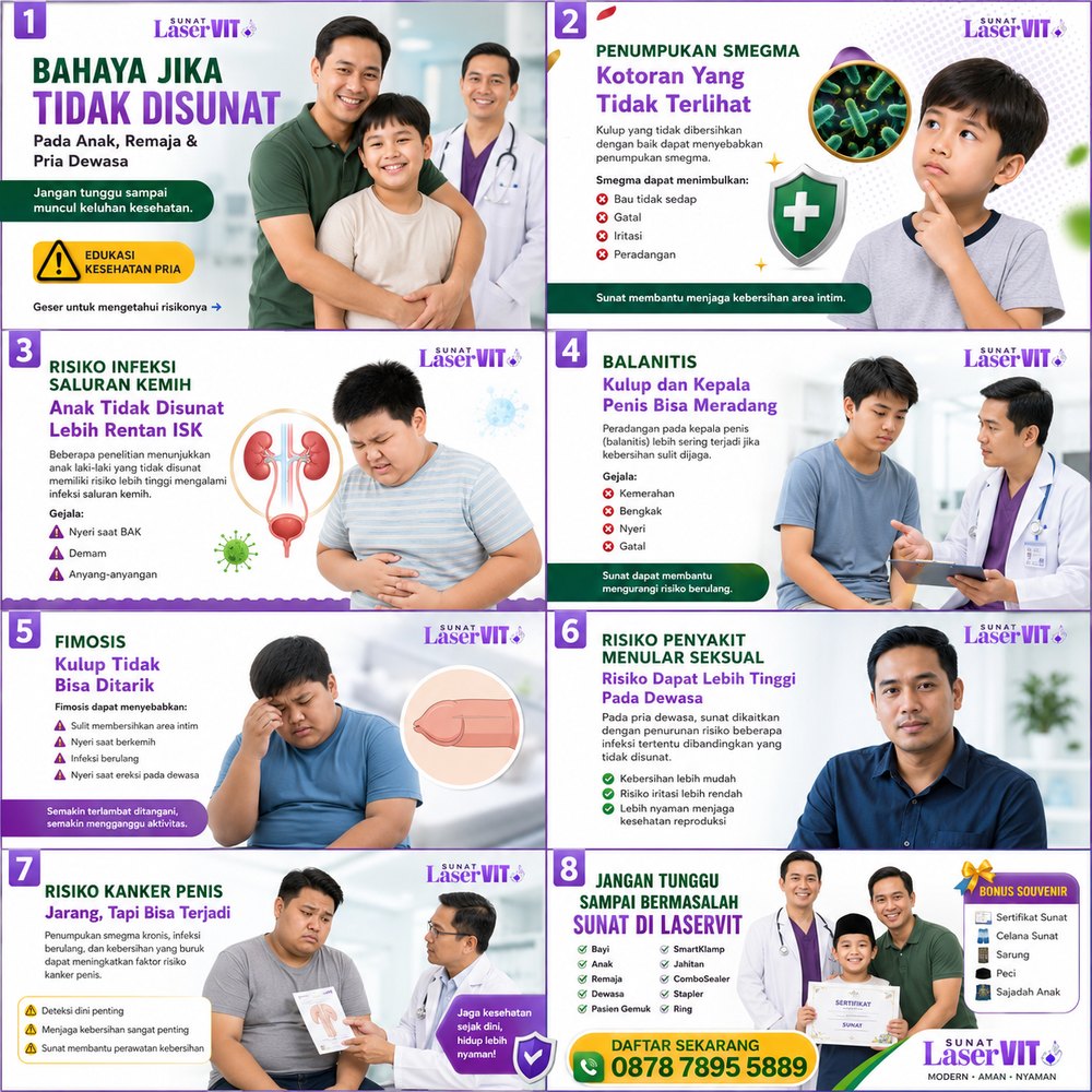 Bahaya & risiko jika tidak disunat